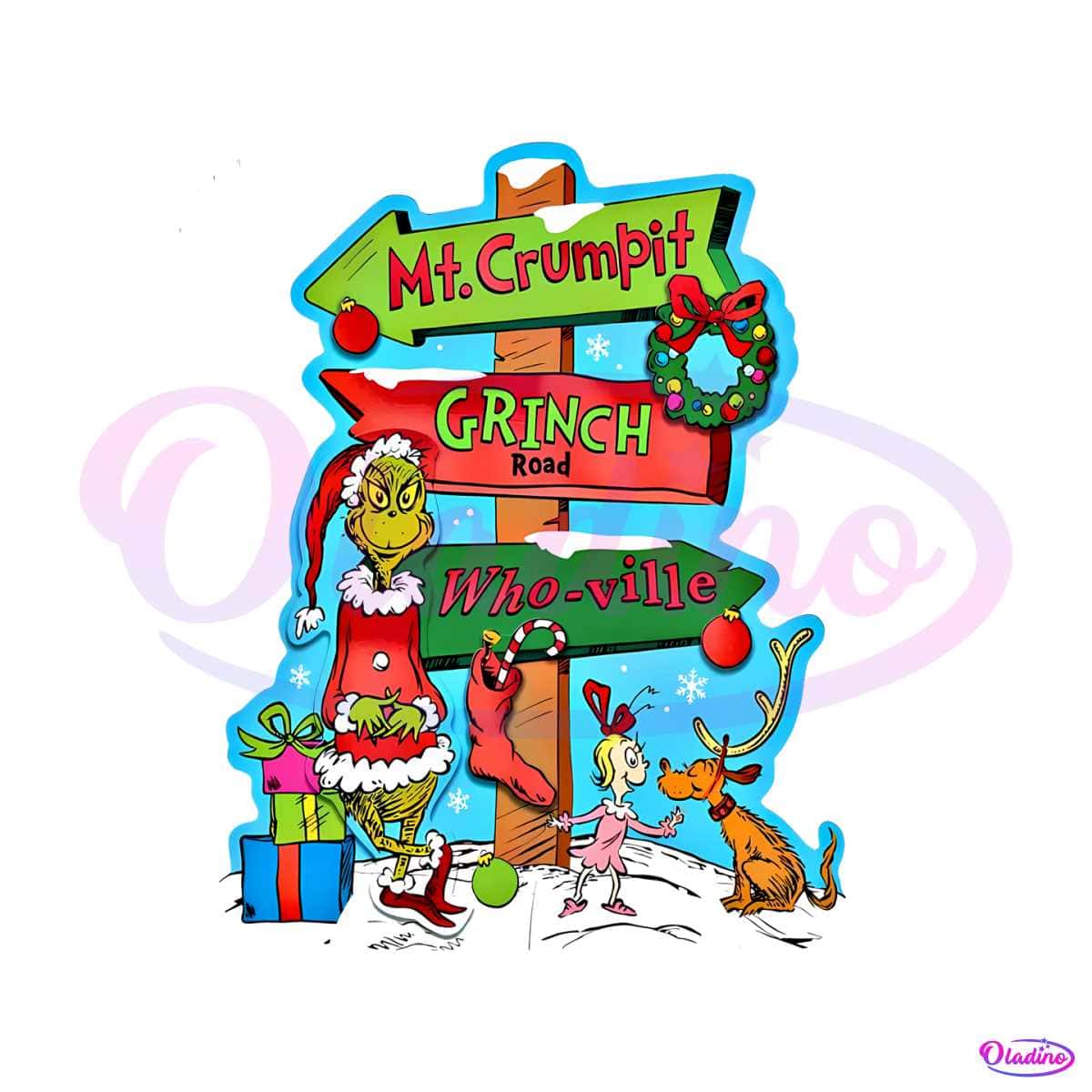 Grinch Road Whoville Mt Crumpit PNG Sublimation File