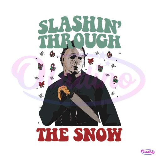 slashin-through-the-snow-michael-meyers-christmas-svg-file