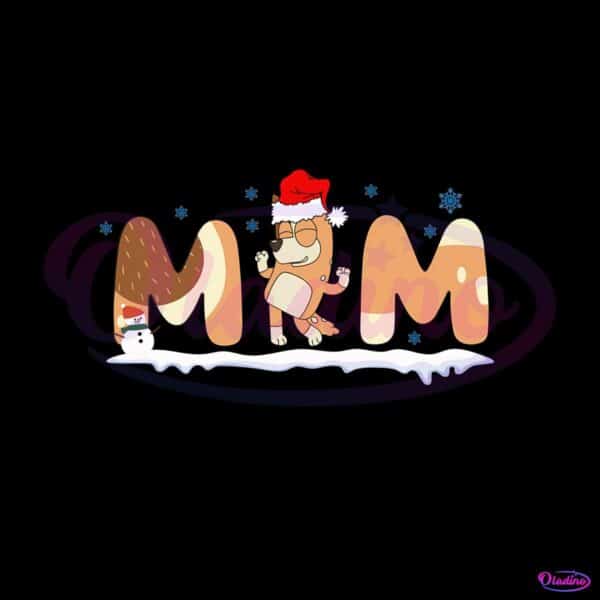 bluey-mom-christmas-with-santa-hat-svg-cricut-files