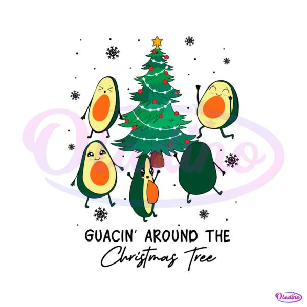 guacin-around-the-christmas-tree-avocado-svg-cricut-files