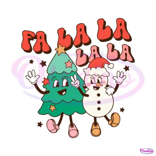 fa-la-la-la-christmas-tree-and-snowman-svg-cricut-files