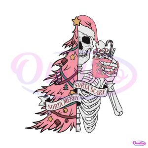 sorta-merry-sorta-scary-funny-pink-skeleton-svg-file