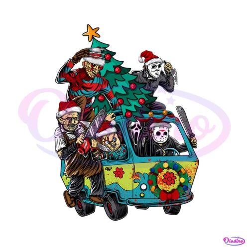 horror-movie-characters-christmas-tree-png-download