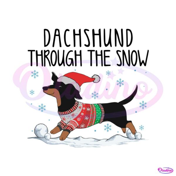 retro-dachshund-through-the-snow-svg-for-cricut-files