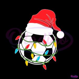 christmas-soccer-ball-lights-santa-svg