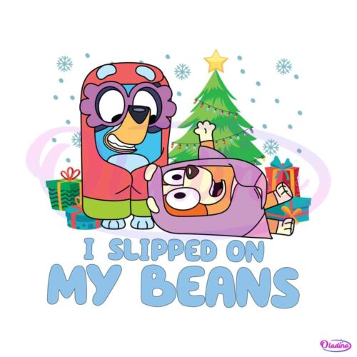 i-slipped-on-my-beans-xmas-tree-svg