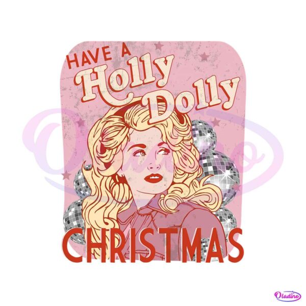 retro-have-a-holly-dolly-christmas-png