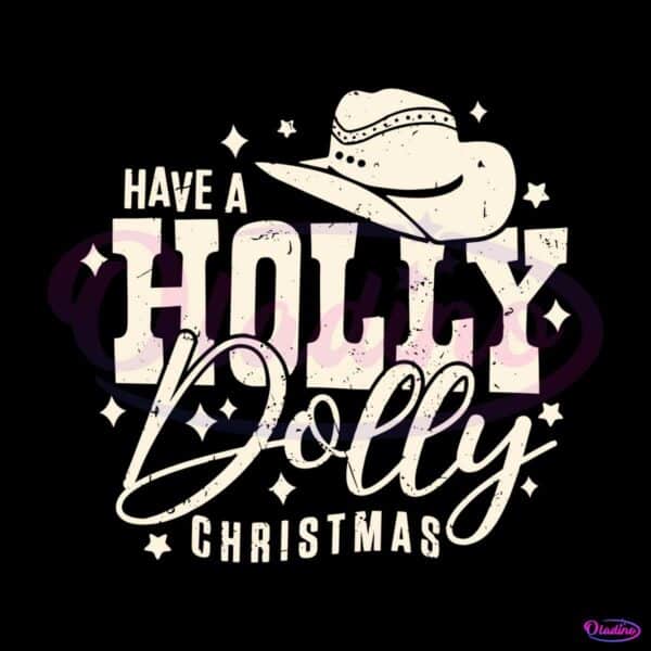 retro-holly-dolly-christmas-svg