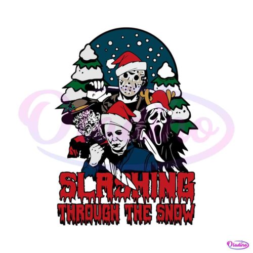 horror-slashing-through-the-snow-svg