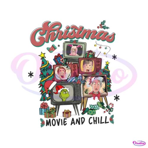 vintage-christmas-movie-and-chill-png