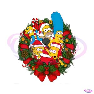 the-simpsons-christmas-wreath-png