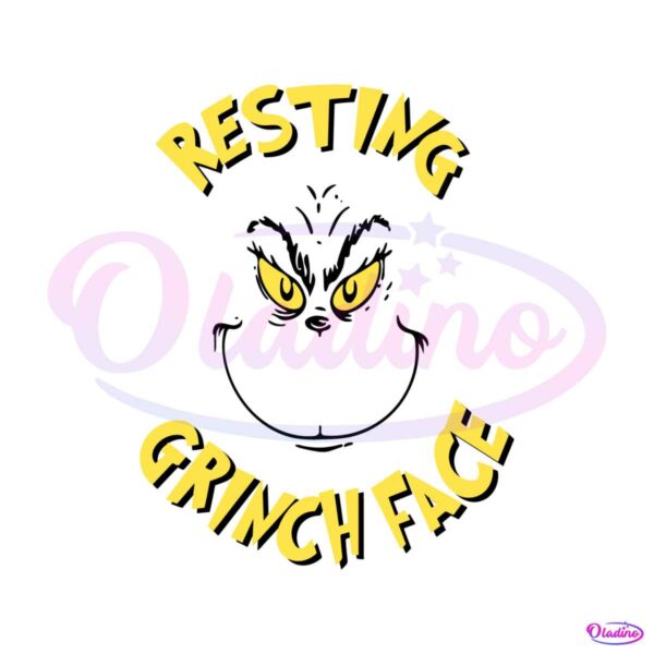 retro-resting-grinch-face-svg