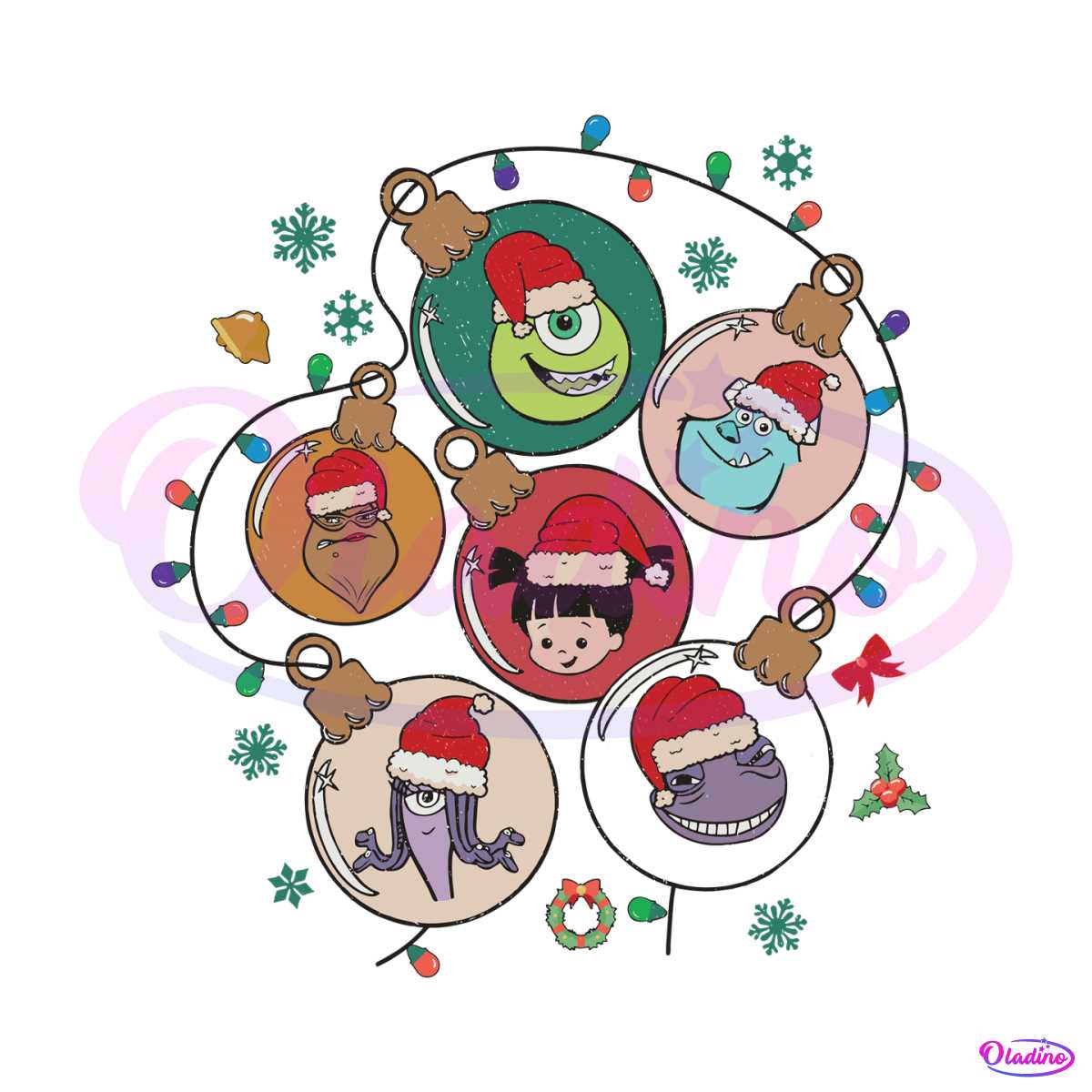 5 Little Monsters: Christmas Ornaments with Cricut Materials