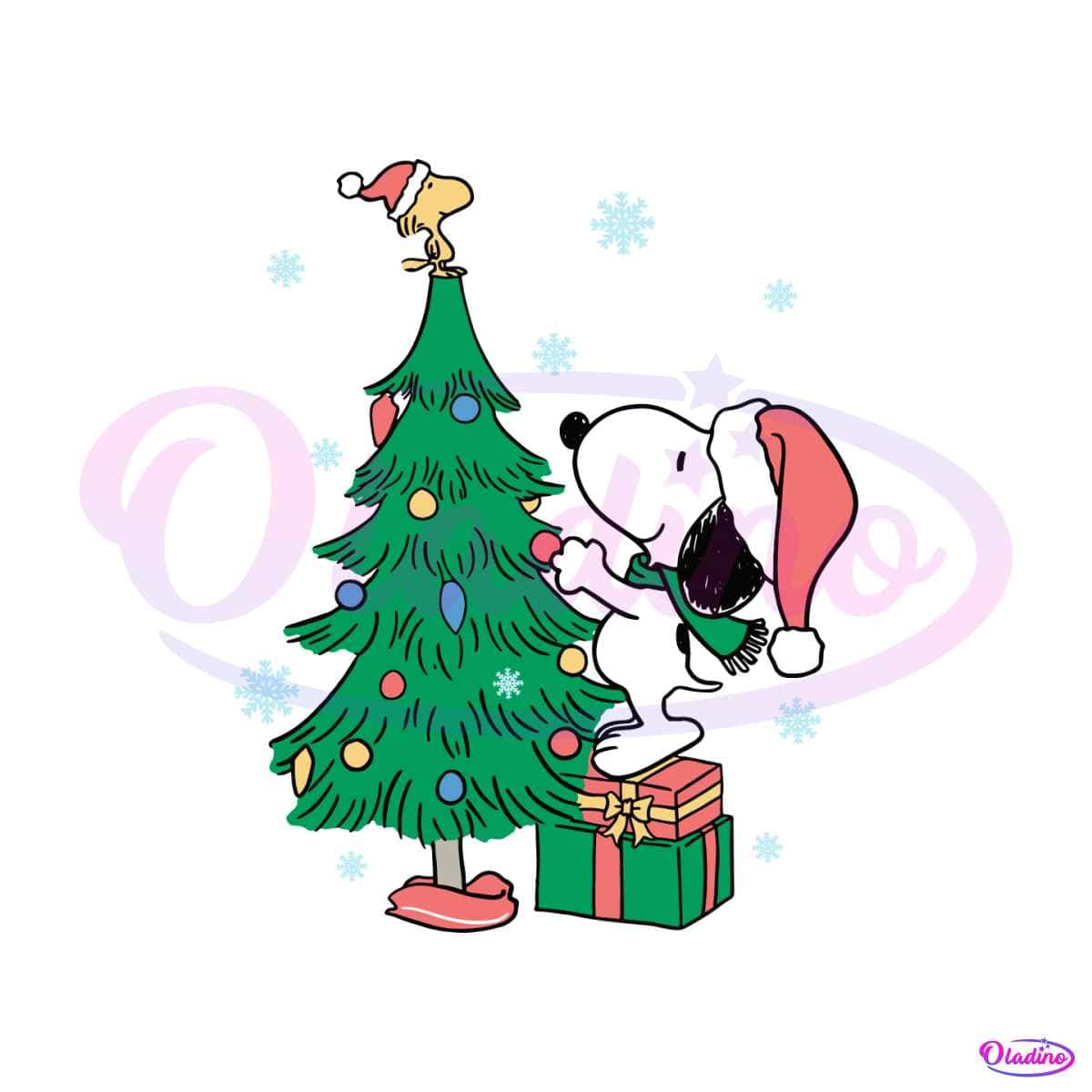 snoopy and woodstock christmas tree