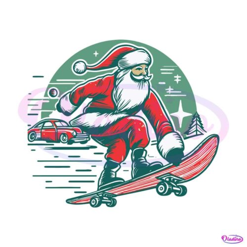 christmas-santa-claus-skateboard-svg