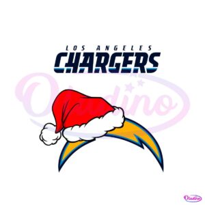 Los Angeles Chargers NFL Christmas Logo SVG Cricut File