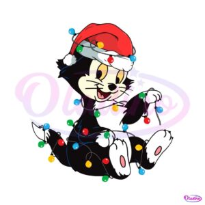 figaro-pinocchio-wear-santa-hat-svg