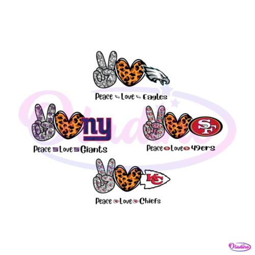 retro-peace-love-nfl-team-svg-bundle