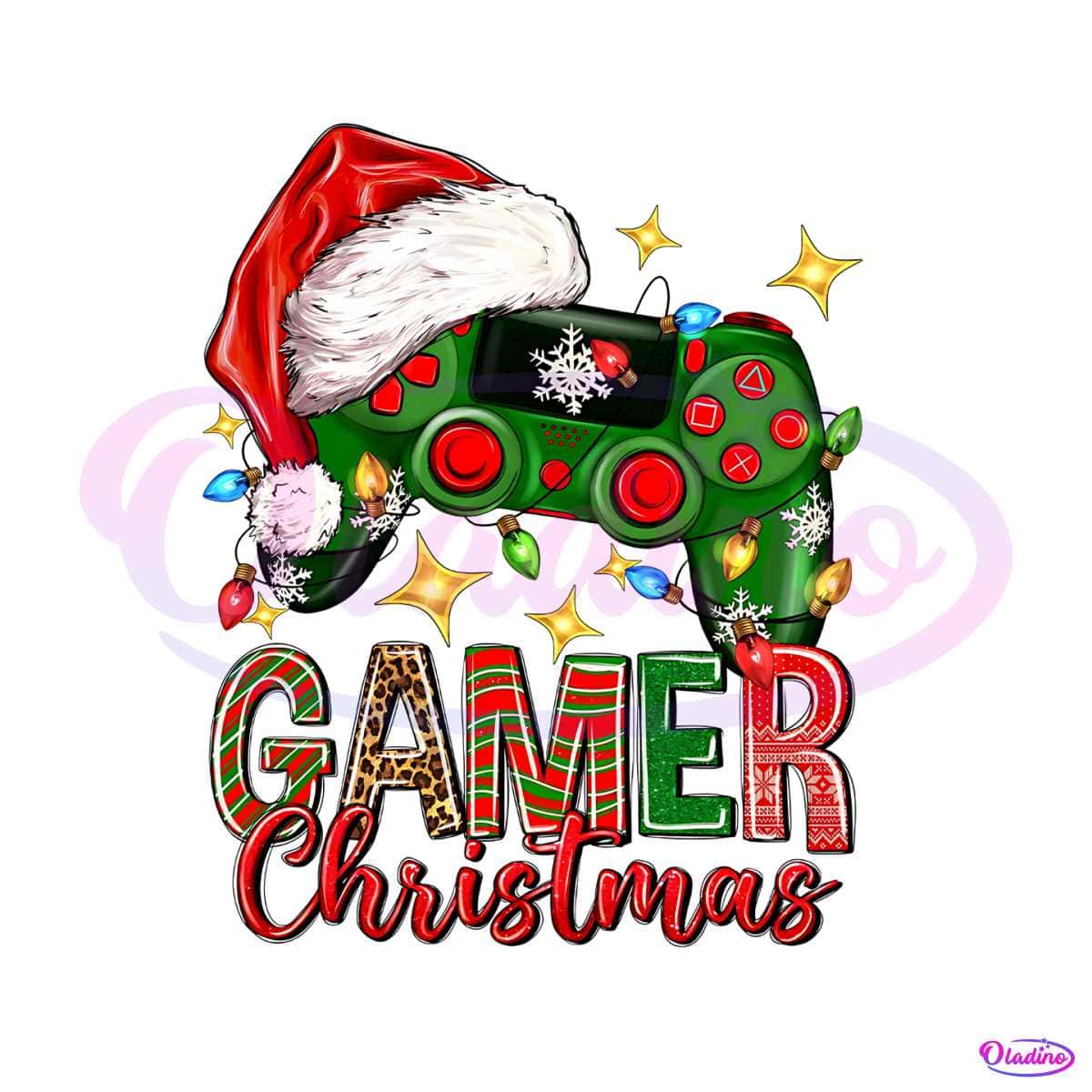 Gamer Christmas Game Controller PNG