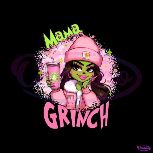 custom-pink-christmas-mama-grinch-png