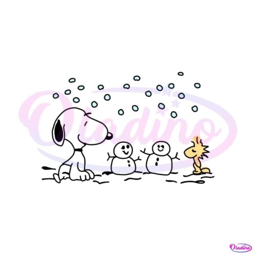 winter-snoopy-christmas-woodstock-and-snowman-svg