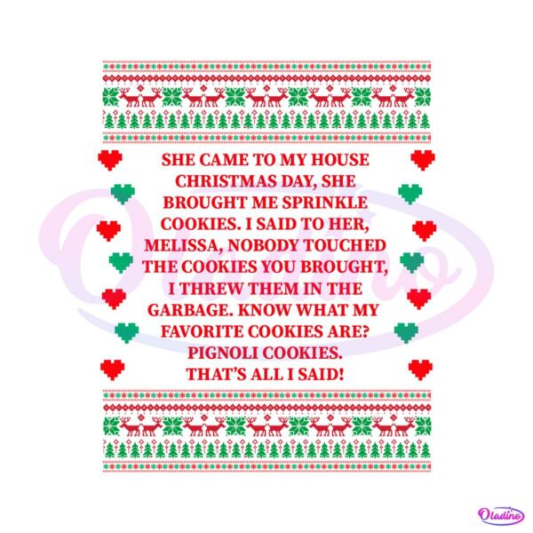 she-brought-me-sprinkle-cookies-ugly-christmas-svg