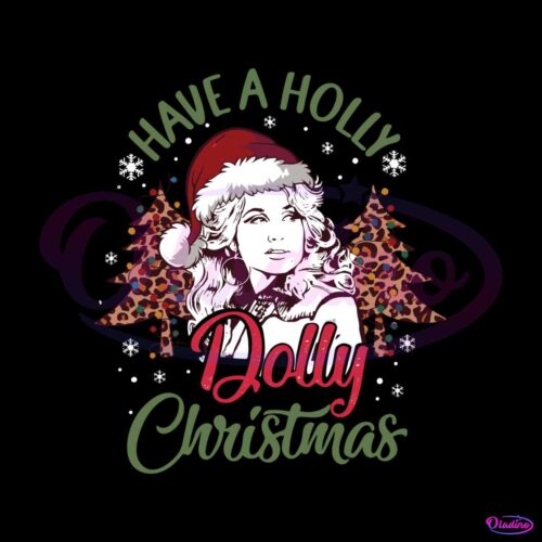 vintage-have-a-holly-dolly-christmas-svg