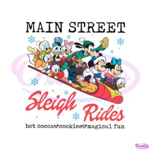 vintage-mickey-and-friends-main-street-sleigh-rides-png