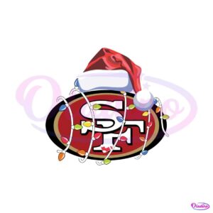 49ers-with-santa-hat-and-christmas-light-svg