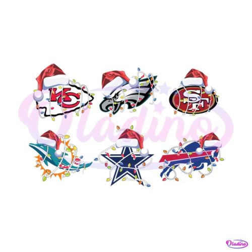 nfl-team-santa-hat-christmas-lights-svg