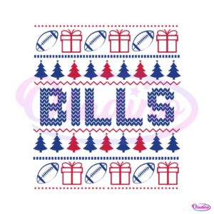 retro-bills-football-christmas-svg