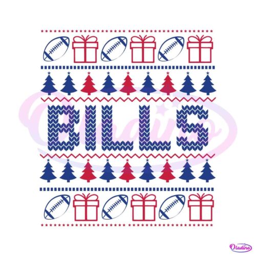 retro-bills-football-christmas-svg