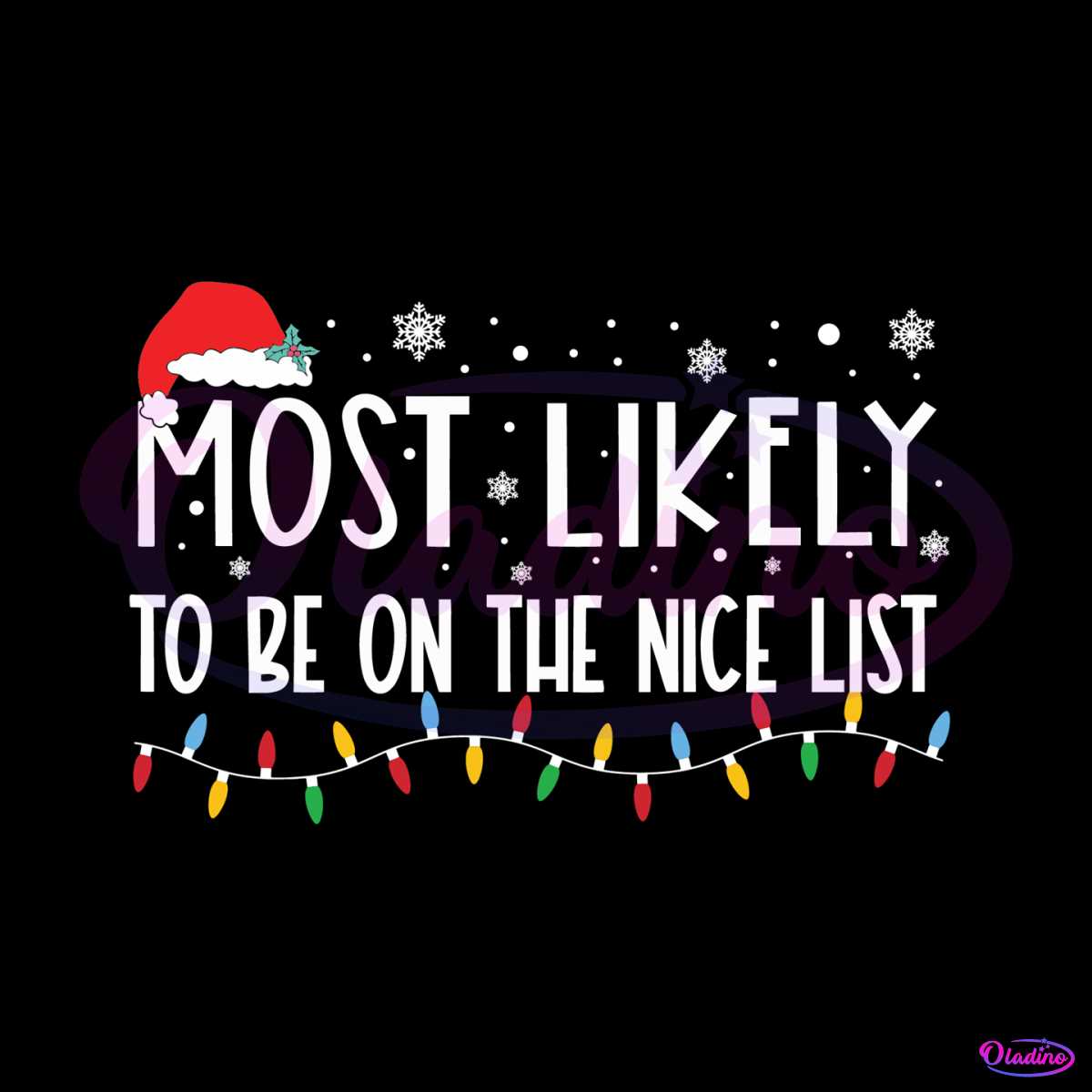 Most Likely To Be On The Nice List Svg » Oladino