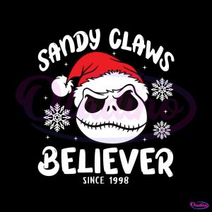 Retro Sandy Claws Believer Since 1998 SVG File For Cricut