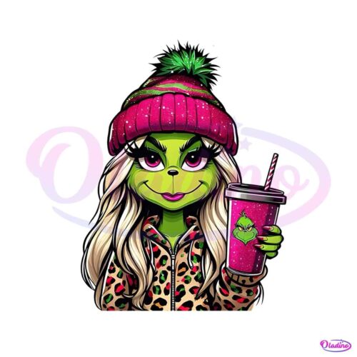 glitter-girl-grinch-cute-coffee-png