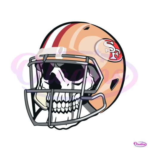 skull-wear-san-francisco-49ers-football-helmet-svg