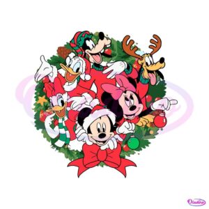 christmas-wreath-mickey-and-friends-svg