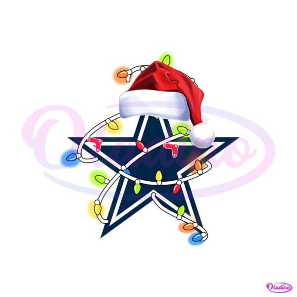 cowboys-with-santa-hat-and-christmas-light-png