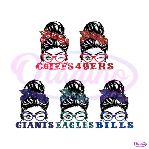 girl-wearing-glasses-football-messy-bun-svg-bundle-digital