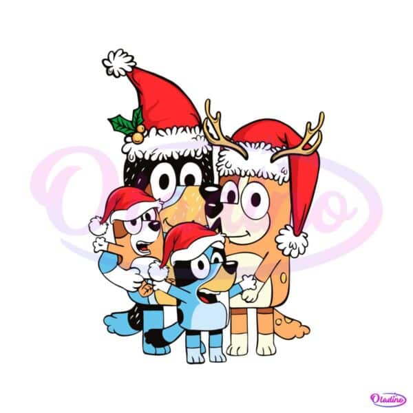 bluey-family-friends-merry-christmas-svg