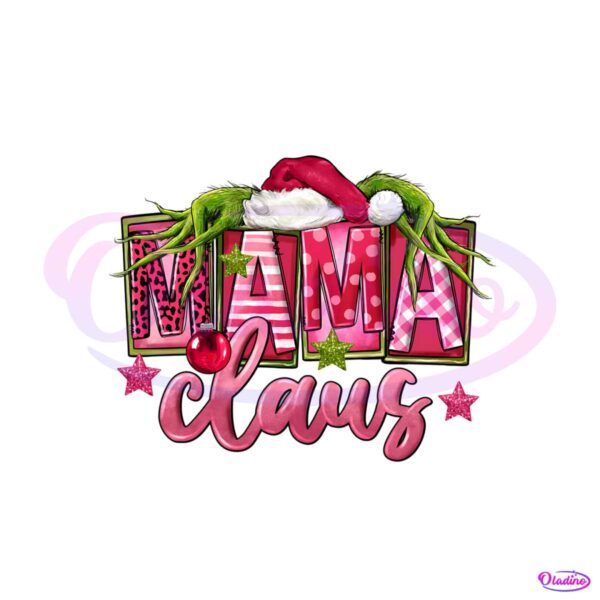 grinch-pink-christmas-mama-claus-png