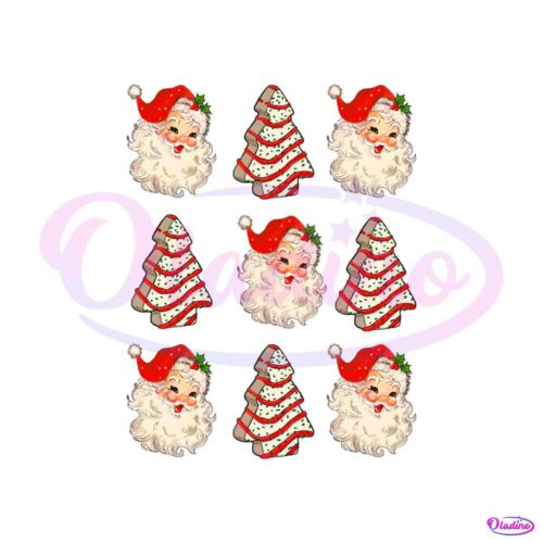 retro-santa-christmas-tree-cake-png