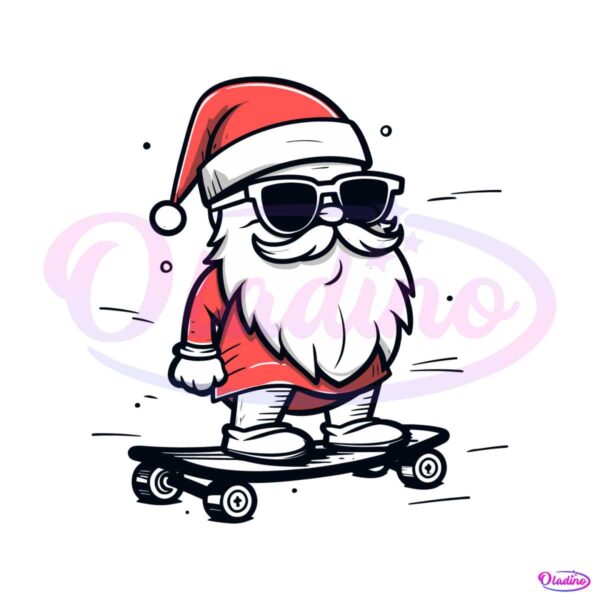 santa-skateboarding-sunglasses-svg