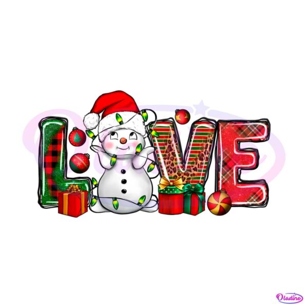 love-snowman-christmas-lights-png