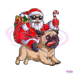 retro-santa-and-pug-christmas-png