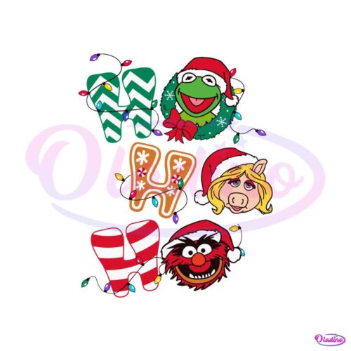 kermit-miss-piggy-animal-ho-ho-ho-svg