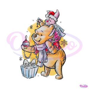 pooh-and-piglet-sketch-christmas-lights-png