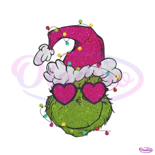 glitter-pink-grinch-christmas-lights-png