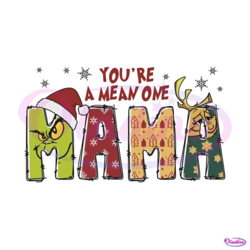 you-are-a-mean-one-mama-retro-grinch-svg