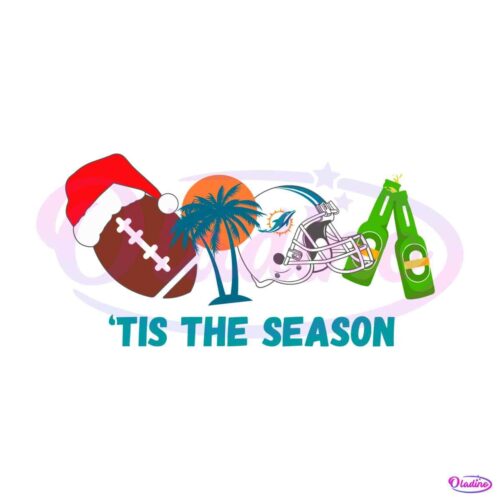 tis-the-season-miami-christmas-football-svg